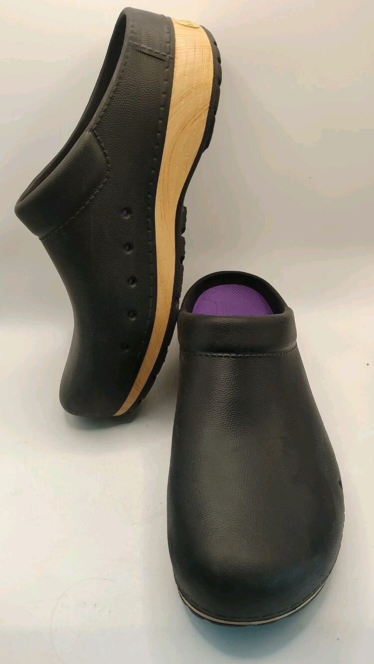 Dansko Kane Clogs Black Molded Slip-On Shoes Mens Size 39 (8.5-9)